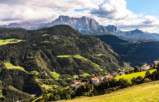 Vista sulla regione turistica di Barbiano