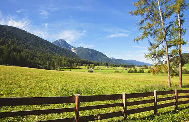 Vista sui campi di San Candido