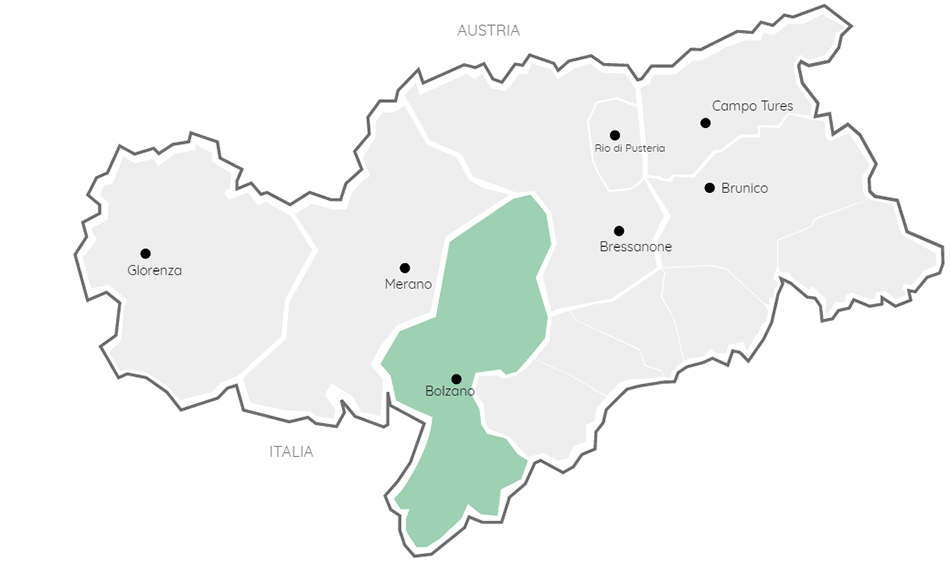 Cartina Bolzano e dintorni