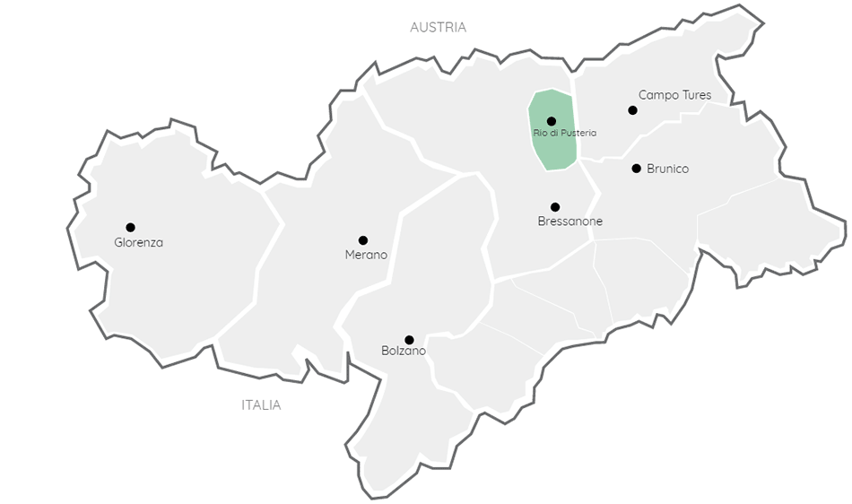 Cartina Gitschberg Jochtal