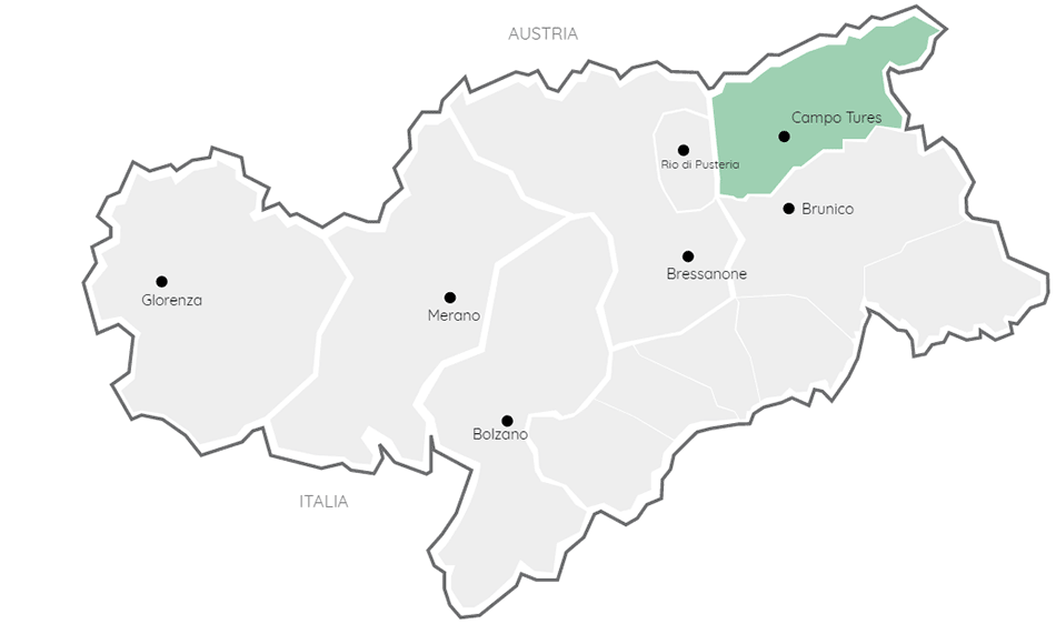 Cartina Valli di Tures e Aurina